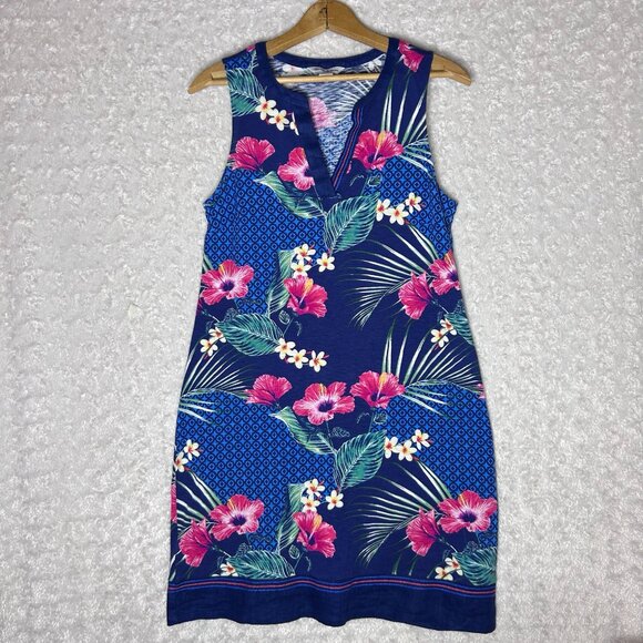 Tommy Bahama Tuscan Trellis Tropical Vacation Boho Shift Dress Size S/P - Picture 2 of 5